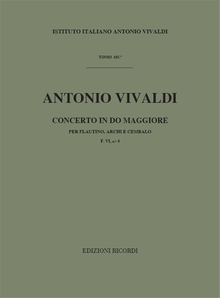 Concerti Per Ott. ('Flautino'), Archi E B.C.:
